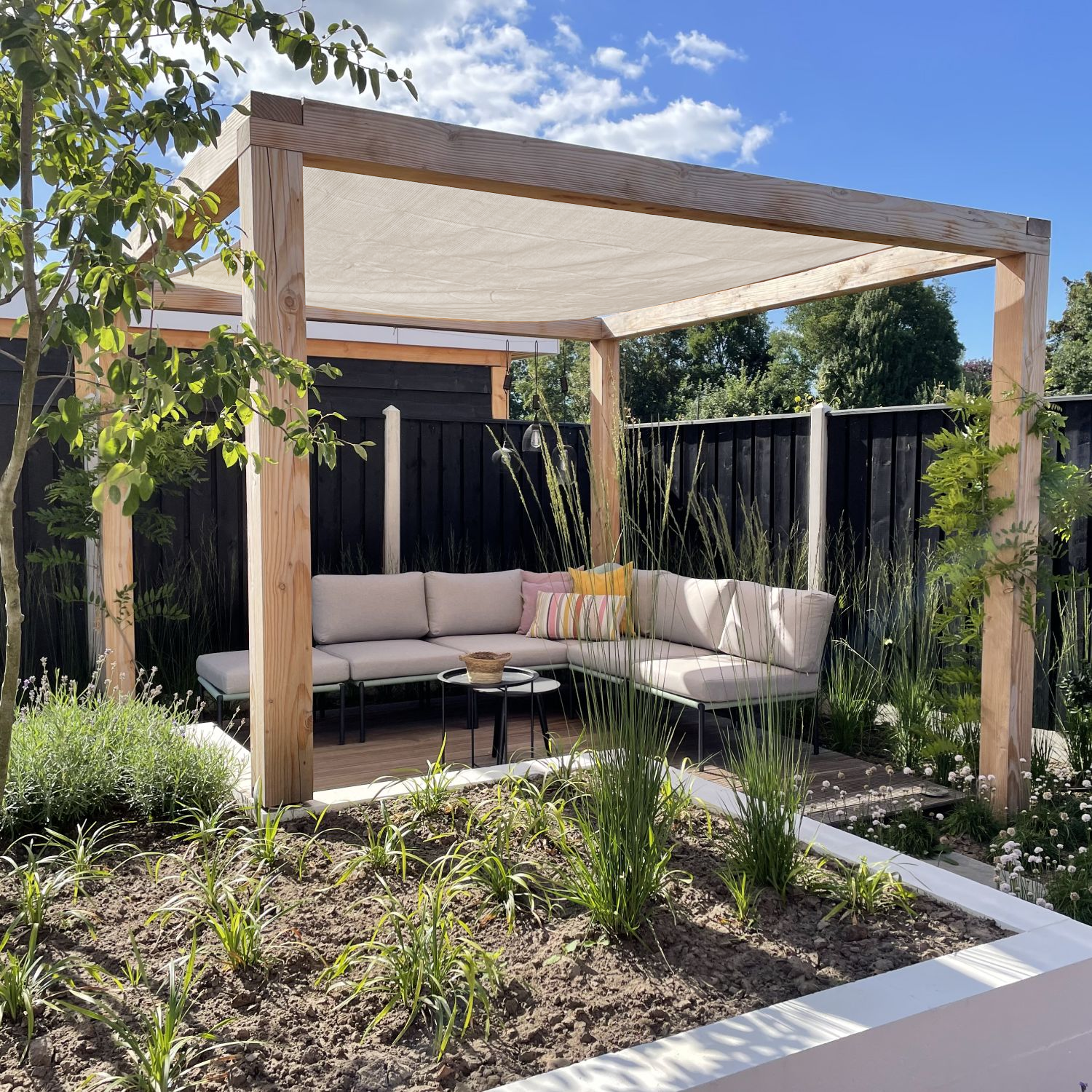 Rechthoek 3x5m Off white