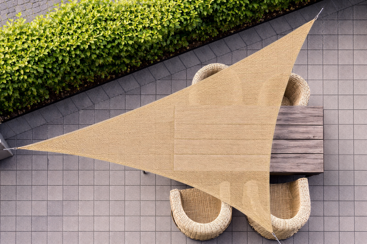 Dreieck 90 Grad 3x3x4,2m Beige