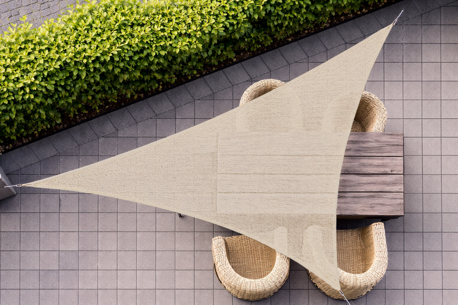 Driehoek 90 graden 5x5x7,1m Off white