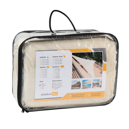 Sonnensegel Rechteckig 3x6m Cremeweiß – Schaduwdeal